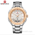 NAVIFORCE 9176 fashion personality waterproof men's watch steel band quartz watch